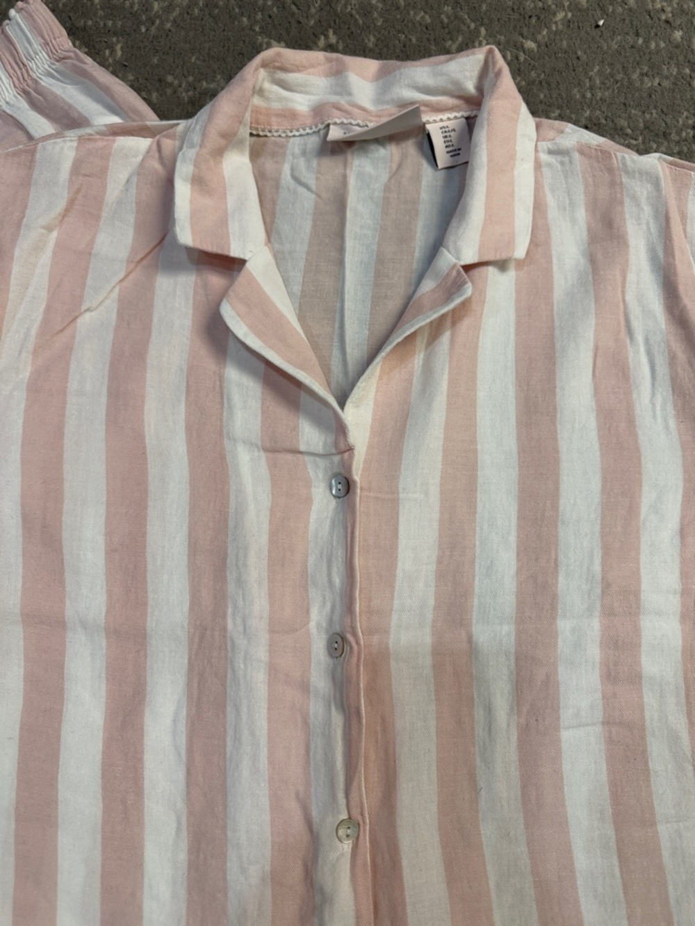 Sincerly Jules Blush Pink & White Striped Short-Sleeve Pajama Set - Picture 2 of 6